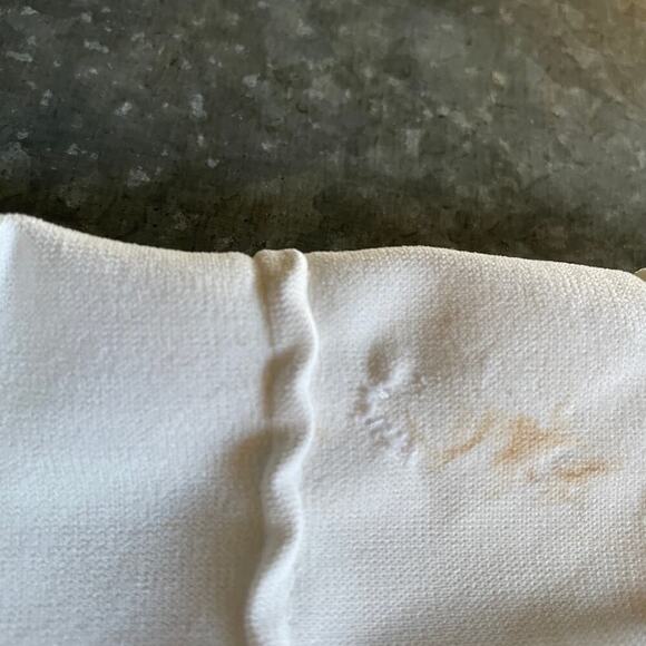 Vintage Fila Made in Italy Pockets Crewneck Sweatshirt 34 White Cream Geometric - Picture 13 of 16